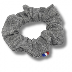 chouchou cheveux jersey gris made in france
