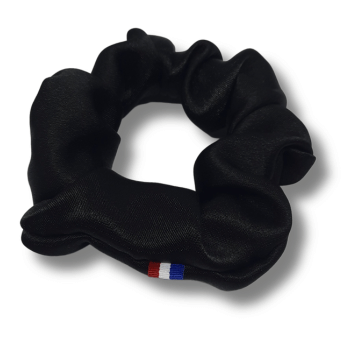 Chouchou cheveux satin noir made in france