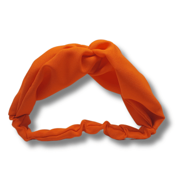 Bandeaux pour cheveux orange fluo made in France vertical