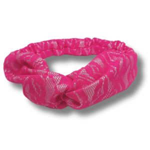 Bandeau pour cheveux couleur rose fluo made in France