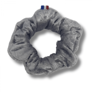 chouchou cheveux velours gris made in france