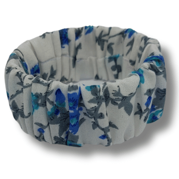 Bracelet en tissu liberty couleur turquoise made in France